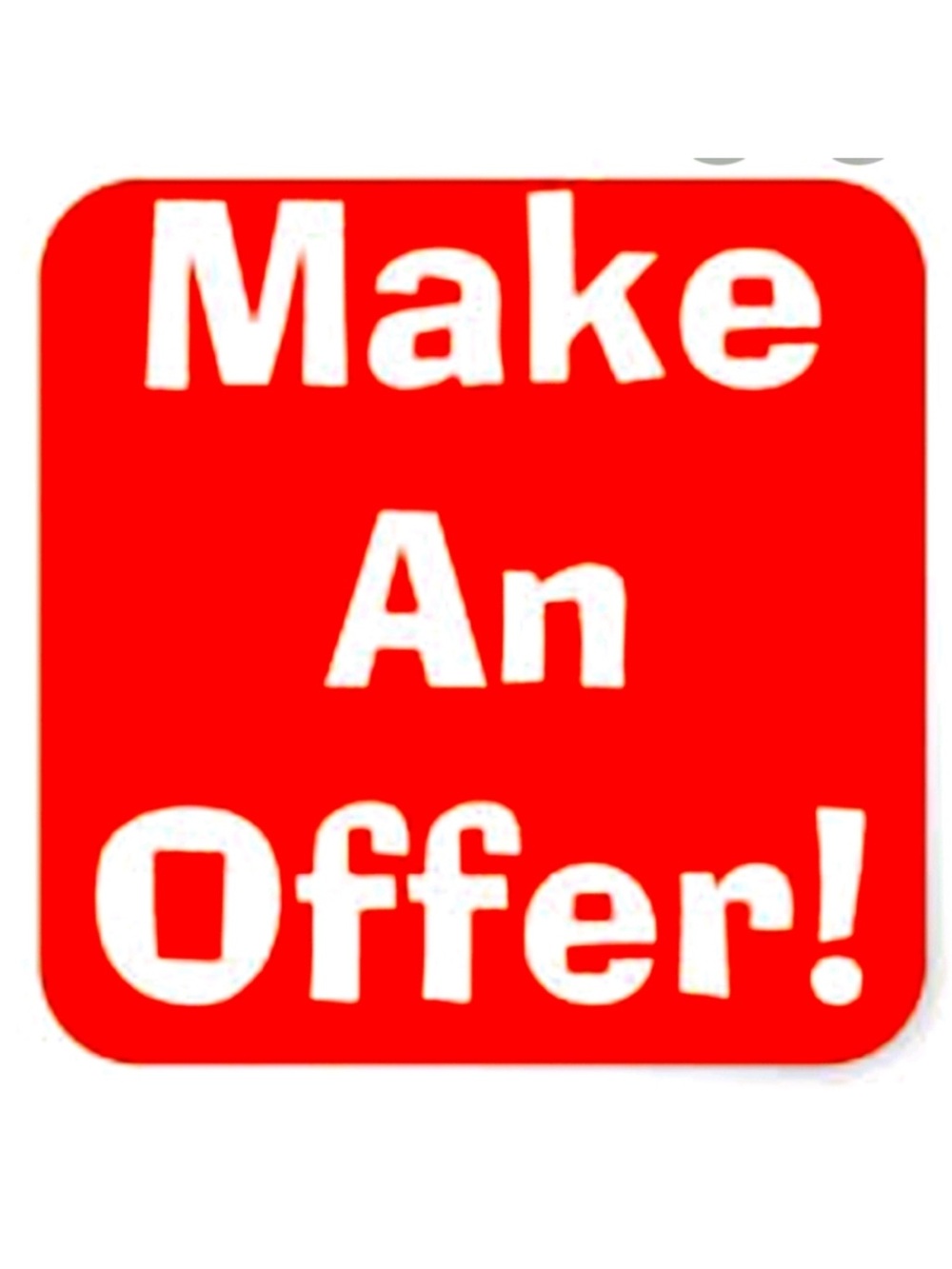 Red Promotional Sticker - Make An Offer